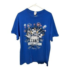 Gildan Chicago 2016 Cubs Straight outta Hibernation Mens baseball t shirt L